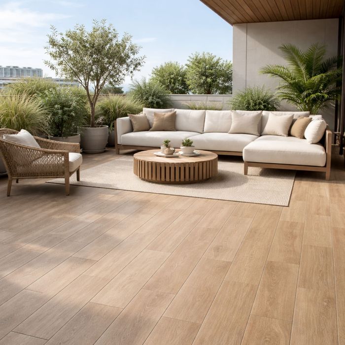 Porcelanato Atelier Beige Mate Exterior 23 x 120 T4 Caja x 1.68 m² C3/r11