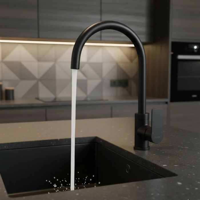 Grifería Para Lavaplatos Hopper Negro Monocontrol