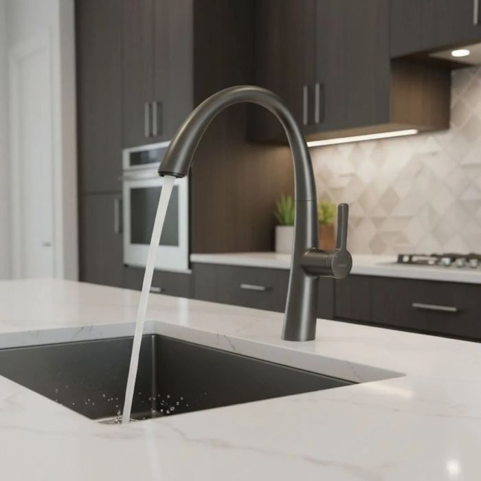 Griferia Lavaplatos Monocontrol Capraia Grafito