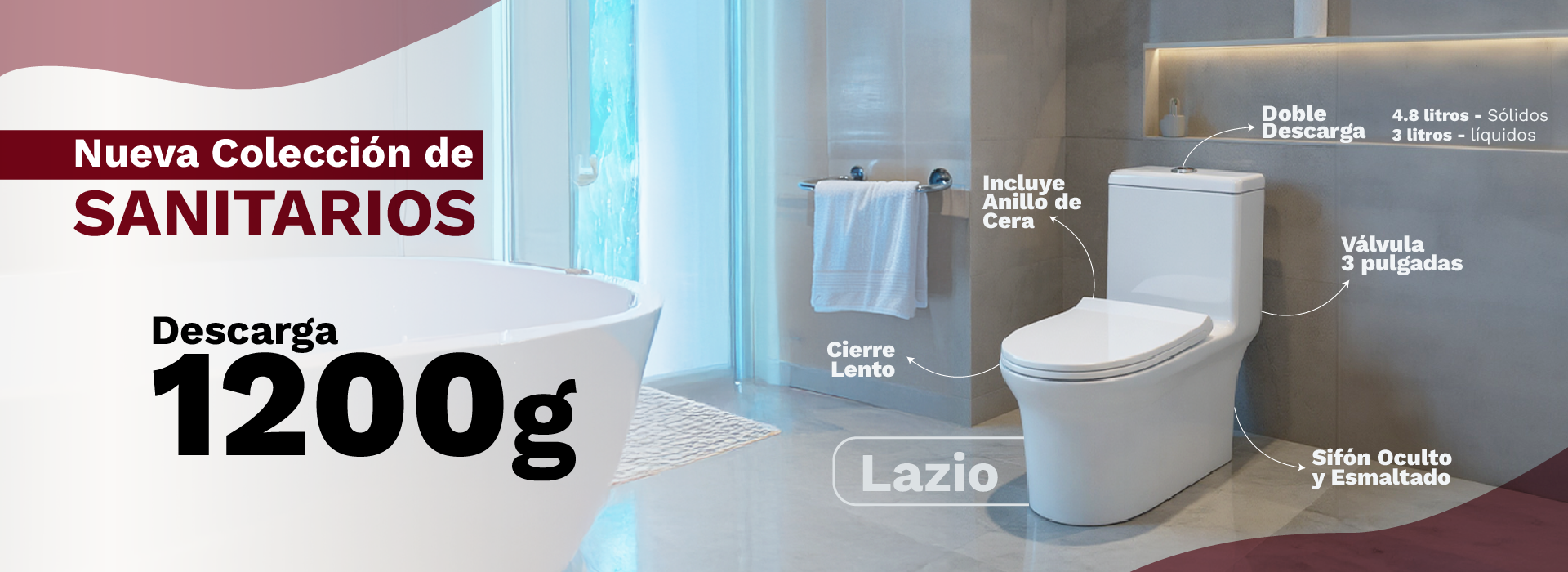 Sanitarios, tazas, Inodoros ahorradores de agua​